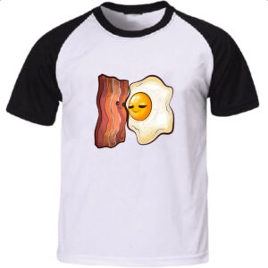 Camiseta Raglan Bacon e ovo