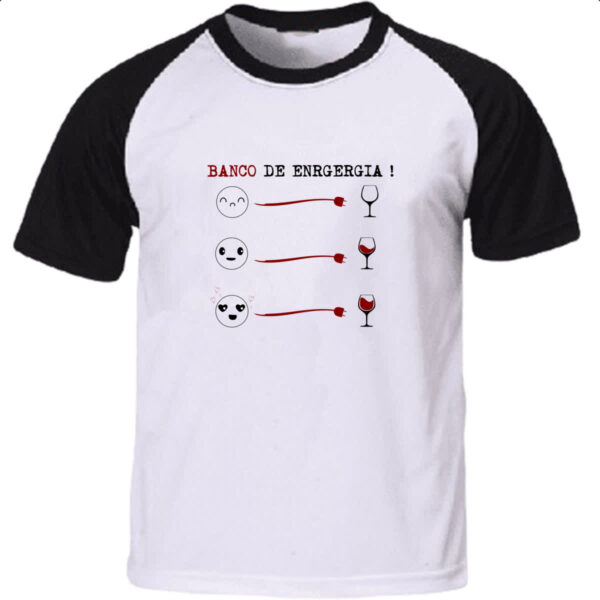Camiseta Raglan Banco de energia vinho