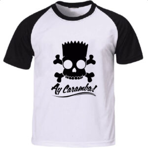 Camiseta Raglan Bart Pirata - Ay Caramba