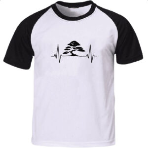Camiseta Raglan Batimento cardiaco bonsai
