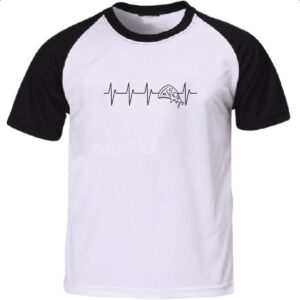 Camiseta Raglan Batimento cardiaco por Pizza