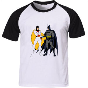 Camiseta Raglan Batman encontra Space Ghost