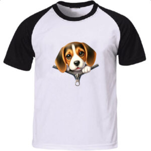 Camiseta Raglan Beagle no Ziper
