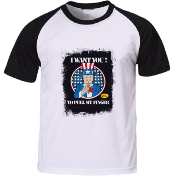 Camiseta Raglan Beavis I Want You