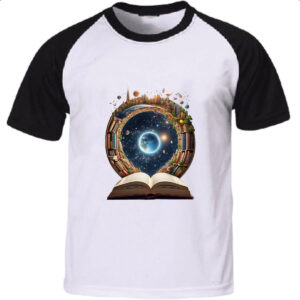 Camiseta Raglan Biblia livro conhecimento universal
