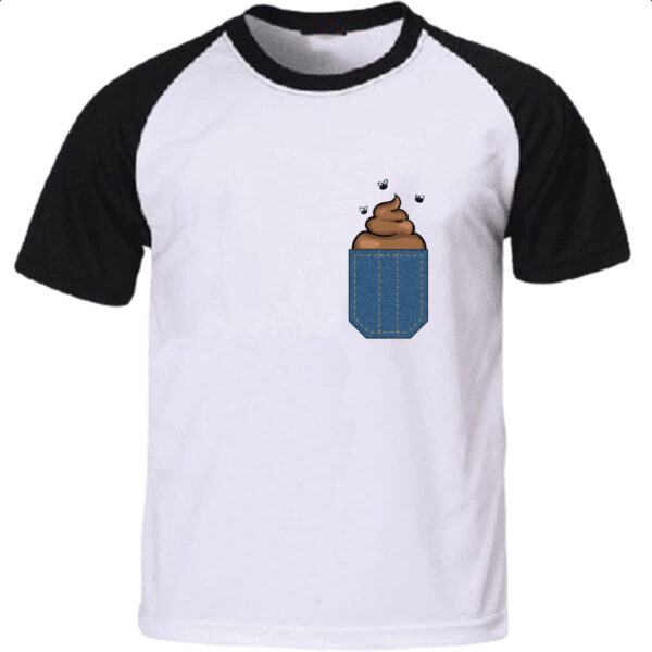 Camiseta Raglan Bolso com coco