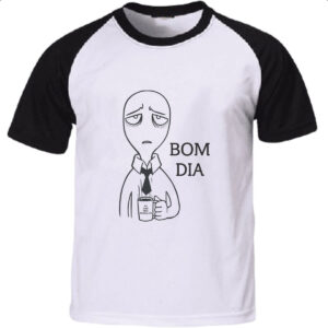 Camiseta Raglan Bom dia eu amo meu trabalho