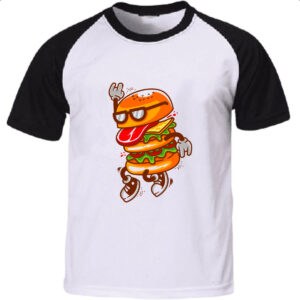 Camiseta Raglan Burguer dance
