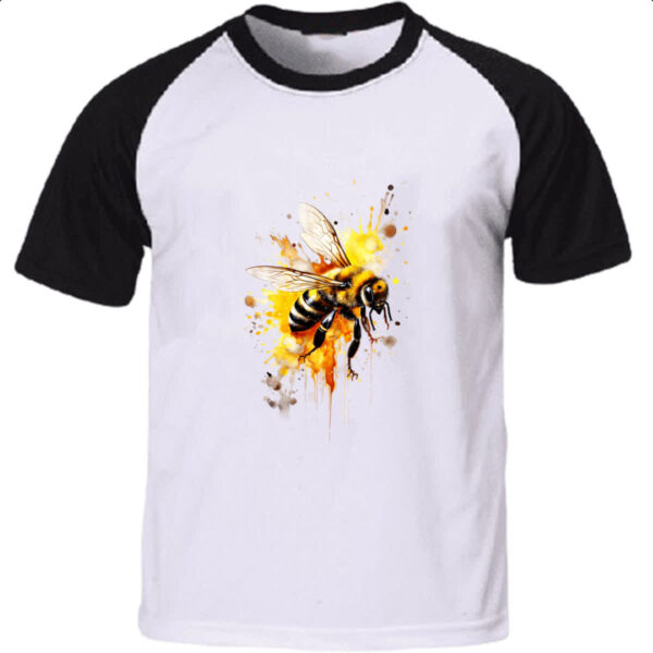 Camiseta Raglan Abelha real splash art