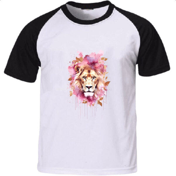 Camiseta Raglan Yeshua flores rosa