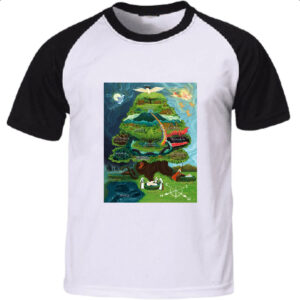 Camiseta Raglan Yggdrasil arvore vida Mitologia Nordica