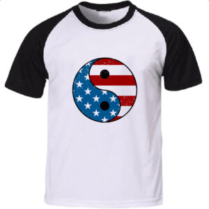 Camiseta Raglan Yin Yang EUA