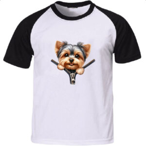 Camiseta Raglan Yorkshire Terrier no Ziper