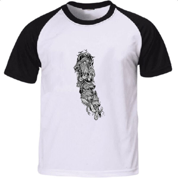 Camiseta Raglan Hades e Cerberus