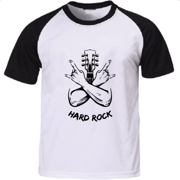 Camiseta Raglan Hard Rock Guitarra Maos