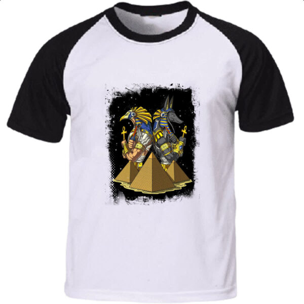 Camiseta Raglan Horus e Anubis