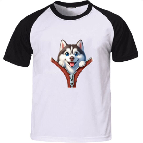 Camiseta Raglan Husky no Ziper
