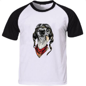 Camiseta Raglan Cachorro doido piloto