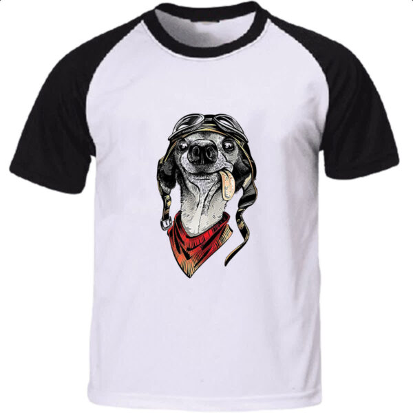 Camiseta Raglan Cachorro doido piloto