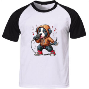 Camiseta Raglan Cachorro filhote cantor