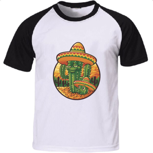 Camiseta Raglan Cacto Mexicano