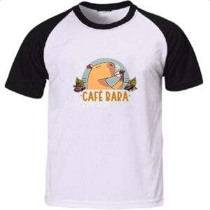 Camiseta Raglan Cafe bara capivara