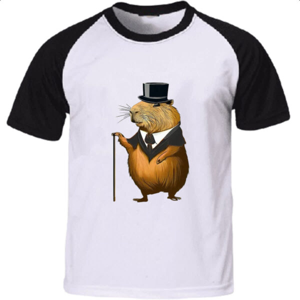 Camiseta Raglan Capivara aristocrata