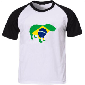 Camiseta Raglan Capivara Fauna Brasileira