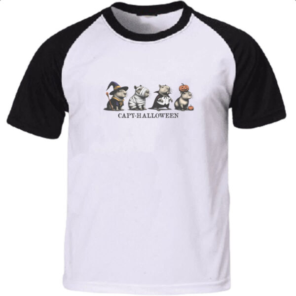 Camiseta Raglan Capivara Halloween
