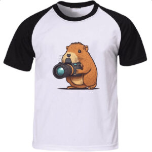 Camiseta Raglan Capivara fotografica