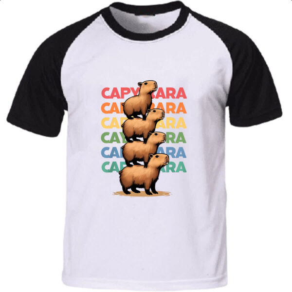 Camiseta Raglan Capivara funny