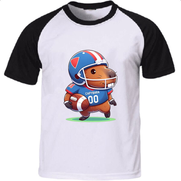 Camiseta Raglan Capivara futebol americano