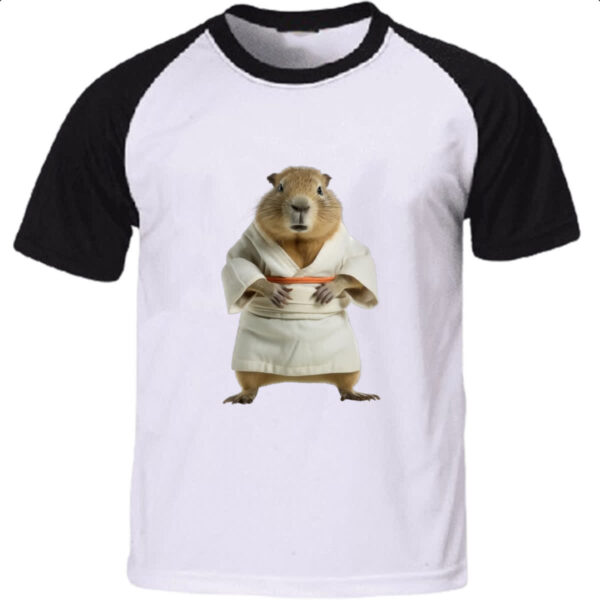 Camiseta Raglan Capivara judoca 2