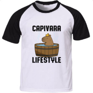 Camiseta Raglan Capivara lifestyle
