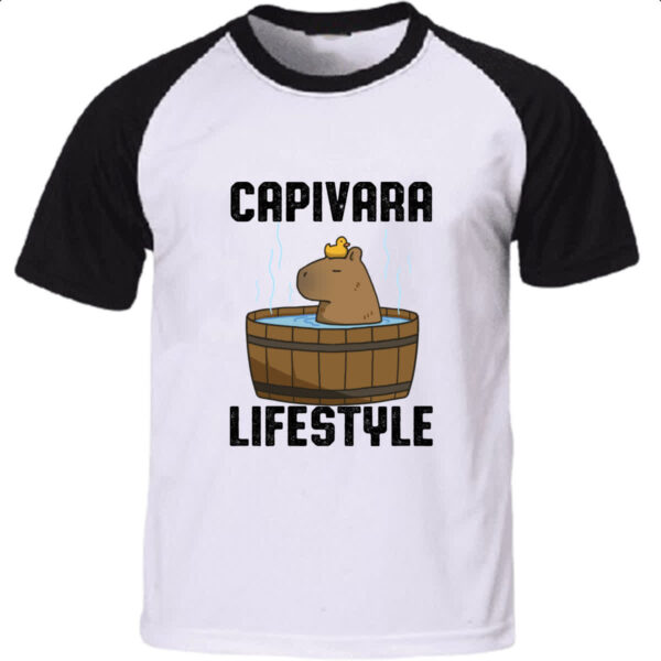 Camiseta Raglan Capivara lifestyle
