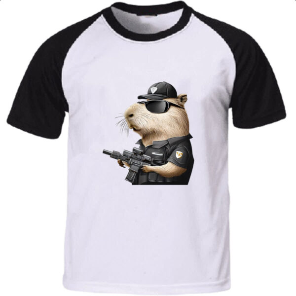 Camiseta Raglan Capivara SWAT
