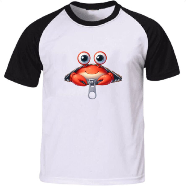 Camiseta Raglan Caranguejo no ziper