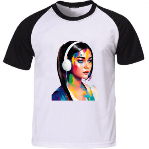 Camiseta Raglan Adolescente headset pintura