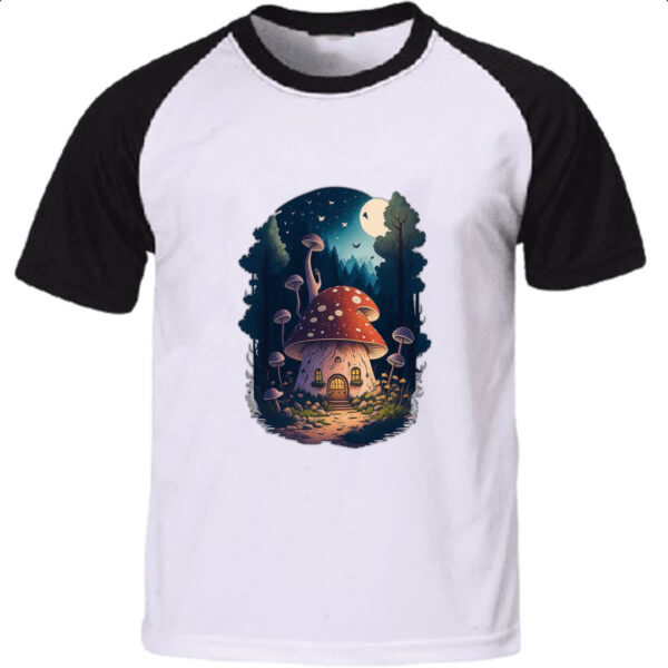 Camiseta Raglan Casa cogumelo dos duendes