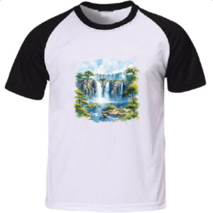 Camiseta Raglan Cataratas do Iguacu watercolor