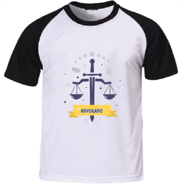 Camiseta Raglan Advogado balanca e espada