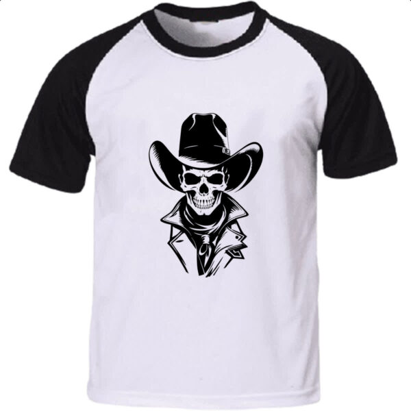 Camiseta Raglan Caveira Cowboy Face