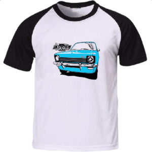 Camiseta Raglan Chevette Azul primeira geracao