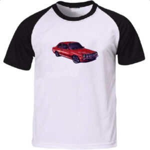 Camiseta Raglan Chevette vermelho segunda geracao a lapis