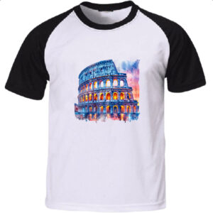 Camiseta Raglan Coliseu watercolor