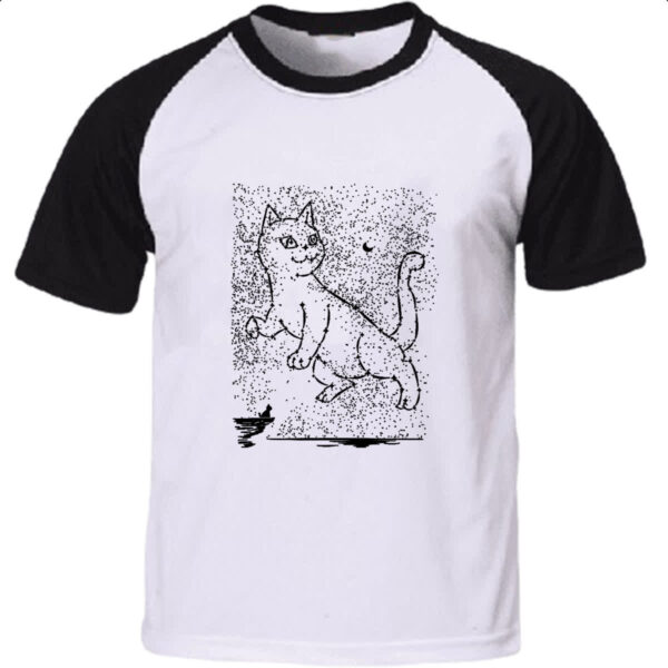 Camiseta Raglan Constelacao Gato