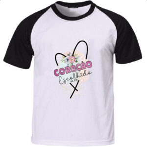 Camiseta Raglan Coracao escolhido por Jesus