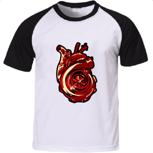 Camiseta Raglan Coracao turbinado