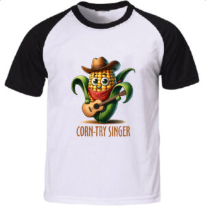 Camiseta Raglan Corn-try singer