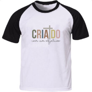 Camiseta Raglan Criado com um objetivo